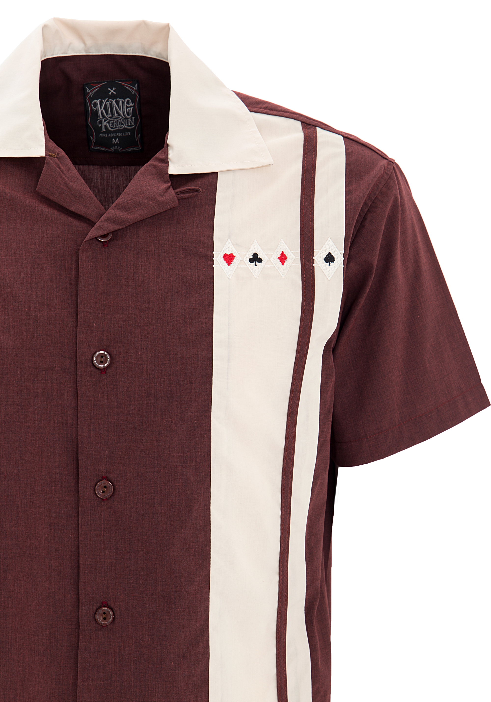 King Kerosin Bowling-Hemd im Vintage-Stil 5XL