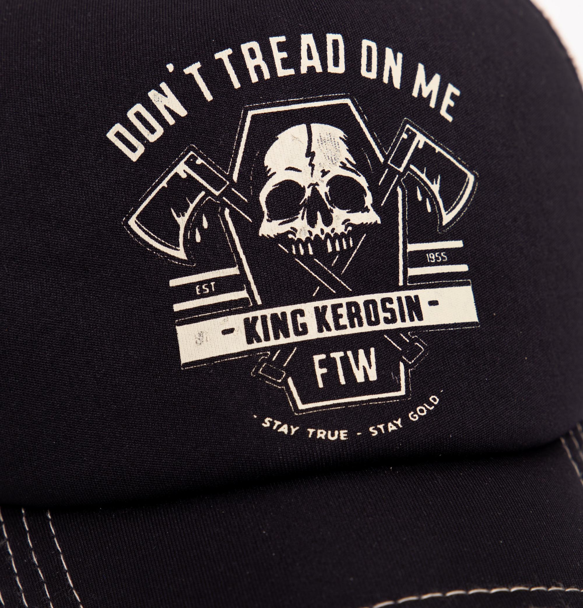 King Kerosin Trucker Cap mit Nertzeinsatz - Don´t Tread On Me